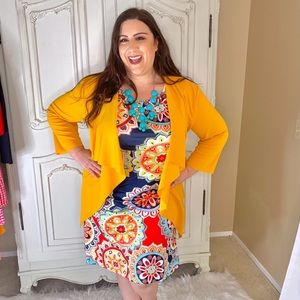 $7 flash sale (24 hr) Plus size Spanish vibrant geo print tank-top dress 4X